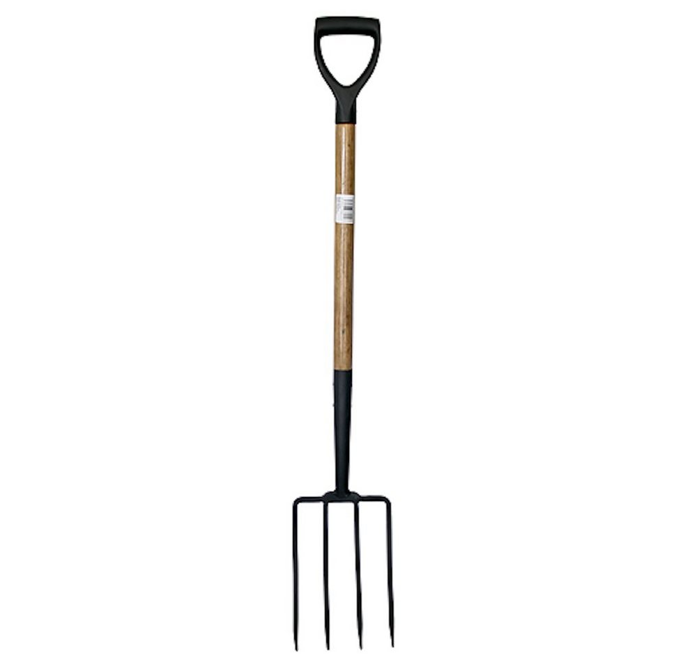 PROREGAL® Spatengabel Dunggabel Mistgabel Mistforke Heugabel Streugabel mit D-Griff aus Holz