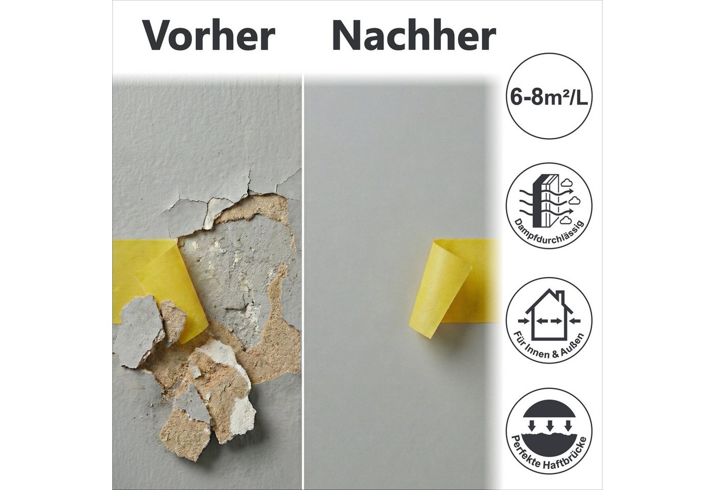 WO-WE Fassadengrundierung Spezial Grundierung für Nano Fassadenfarbe W519, 5-10L, Wand Tiefengrund