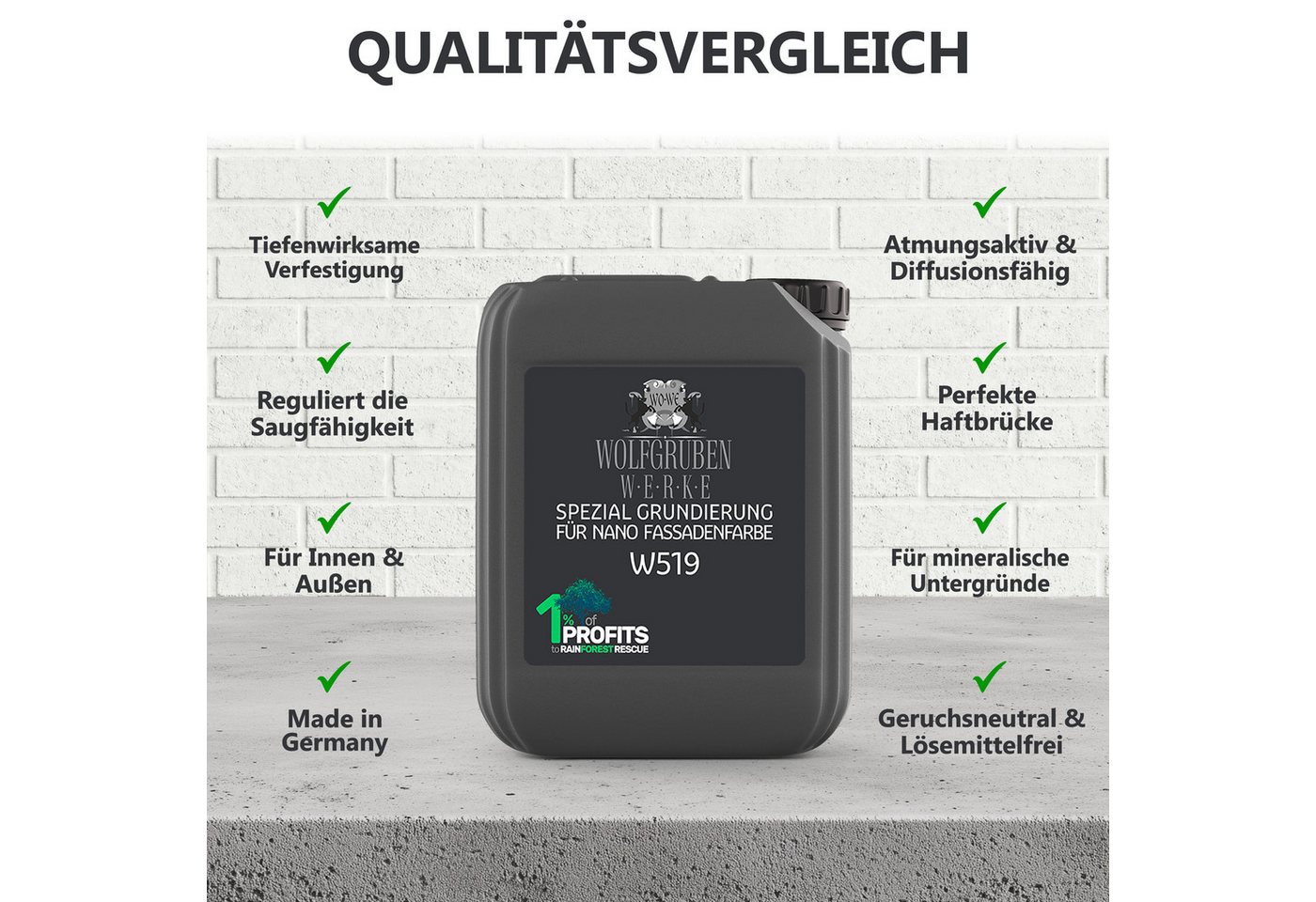 WO-WE Fassadengrundierung Spezial Grundierung für Nano Fassadenfarbe W519, 5-10L, Wand Tiefengrund Bild 4