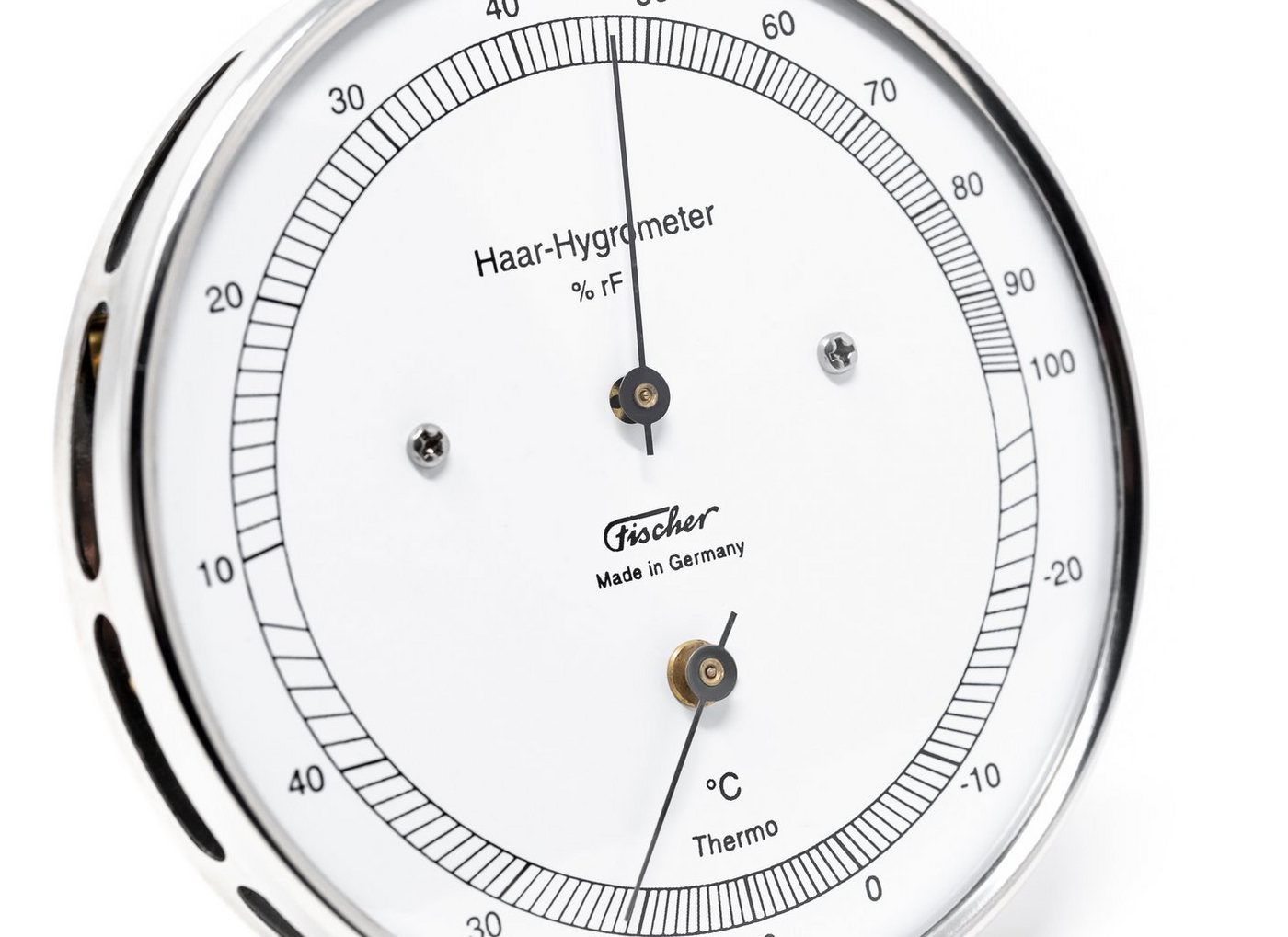 Fischer Hygrometer Fischer 111.01T Haar-Hygrometer 103mm Edelstahl Made in Germany Bild 2