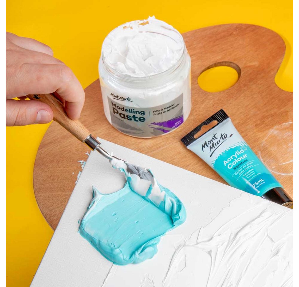 Mont Marte Malpaste - PREMIUM Modellierpaste, Strukturpaste 500ml - Acrylic Medium, - Perfekt für das Schaffen von Texturen auf verschiedenen Oberflächen