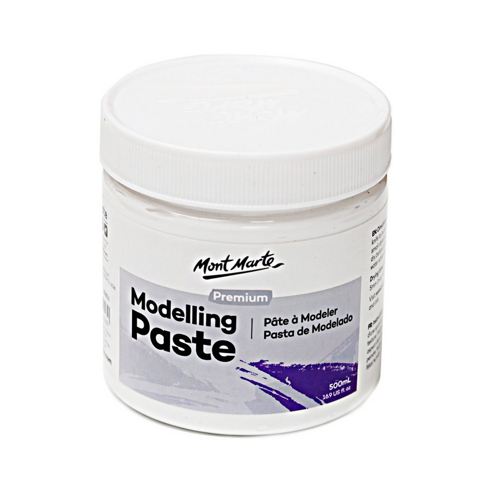 Mont Marte Malpaste - PREMIUM Modellierpaste, Strukturpaste 500ml - Acrylic Medium, - Perfekt für das Schaffen von Texturen auf verschiedenen Oberflächen Bild 5