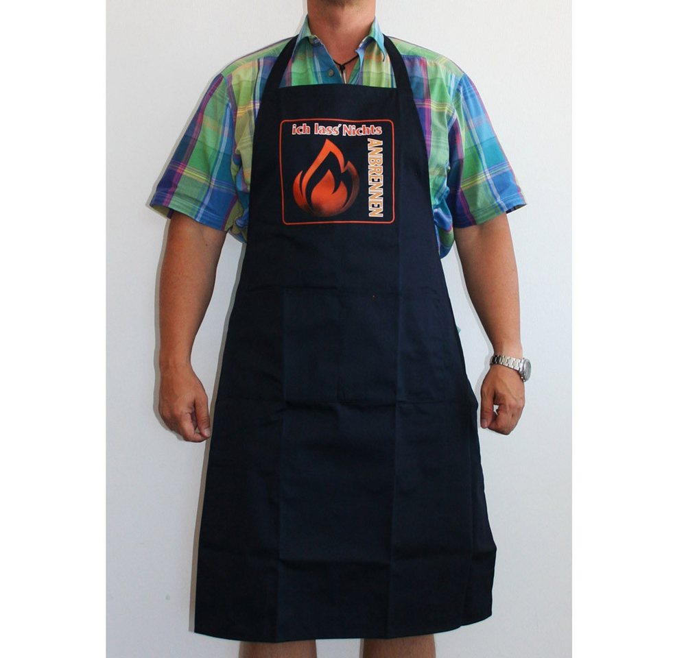 teprovo Grillschürze Kochschürze Schürze 116cm Ich lass Nichts anbrennen, (1-tlg., integrierte Taschen), mit Motiv und Spruch Bild 2