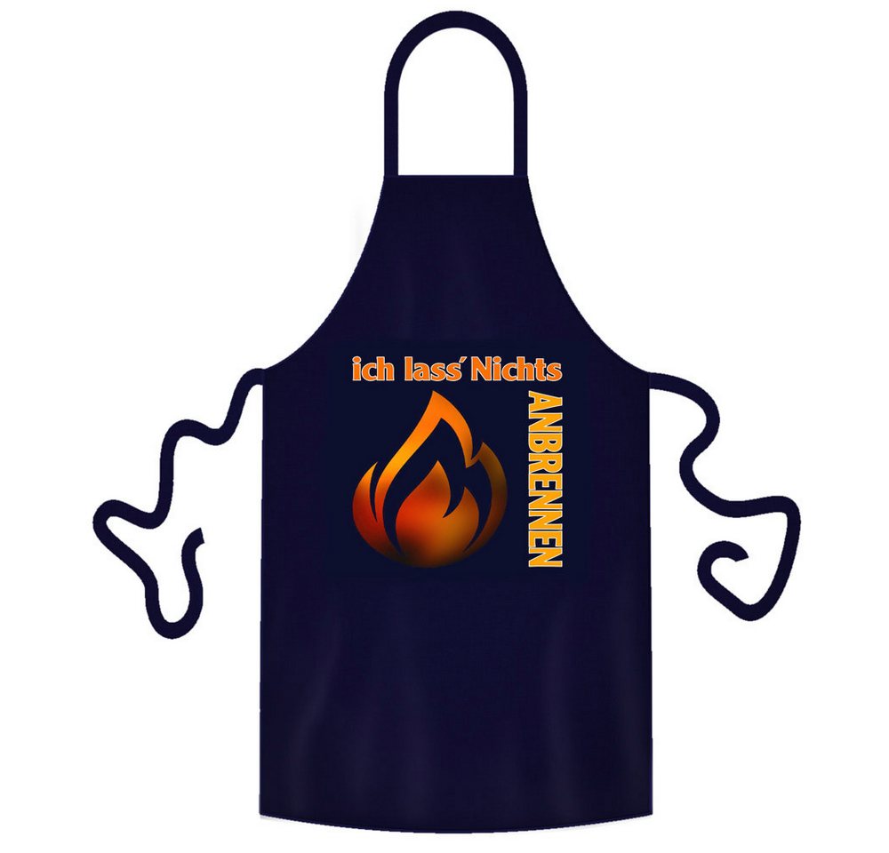 teprovo Grillschürze Kochschürze Schürze 116cm Ich lass Nichts anbrennen, (1-tlg., integrierte Taschen), mit Motiv und Spruch Bild 3