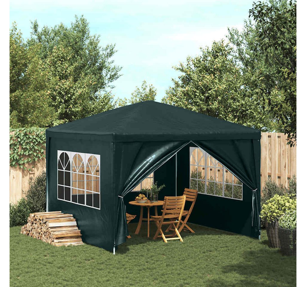 furnicato Partyzelt Grün UV-wasserbeständig 3x3x2,55m, Stabiler Gartenpavillon mit Reißverschluss-Tür und Stahlrahmen Bild 3