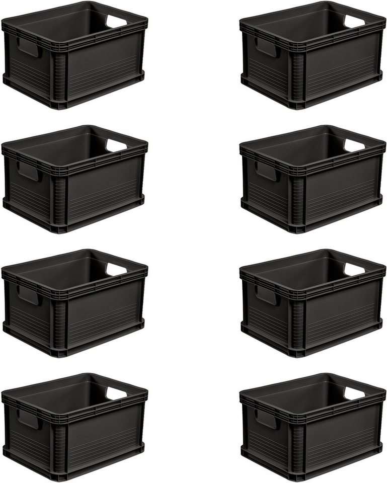 keeeper Transportbehälter Transportbox robert, 8er Set, 20 L, 40 x 30 x 22 cm, (Set, 8-St), säure- und laugenbeständig, 30 kg Tragkraft Bild 5