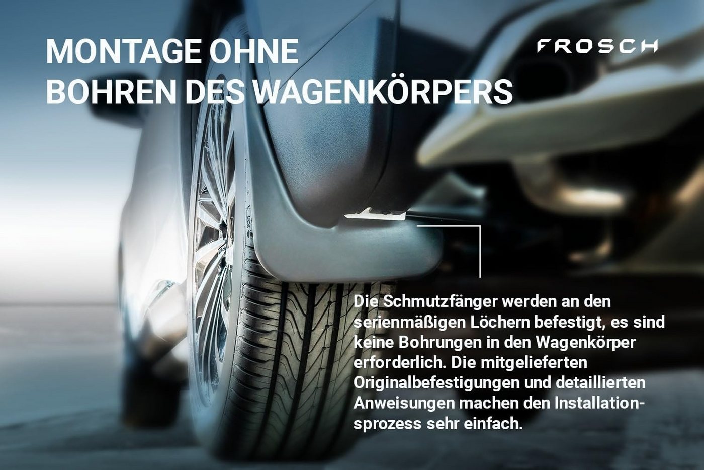LEMENT Kfz-Schmutzfänger für FIAT Ducato, 2012->, Van, 2 tlg., vorne, Passgenaue Bild 5