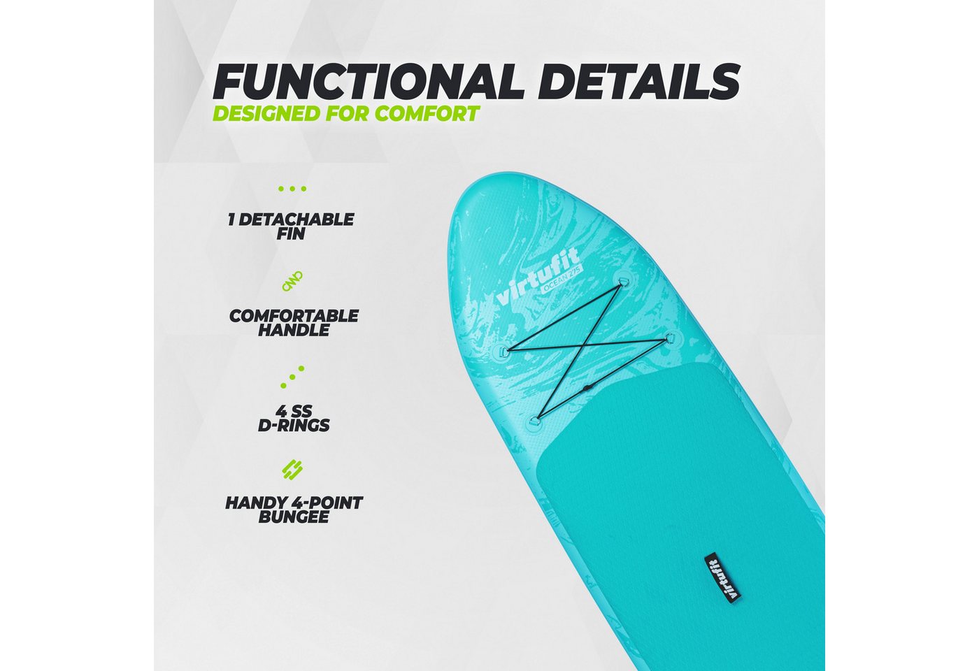 VirtuFit Inflatable SUP-Board VirtuFit Supboard Ocean 275 Rosa Bild 5