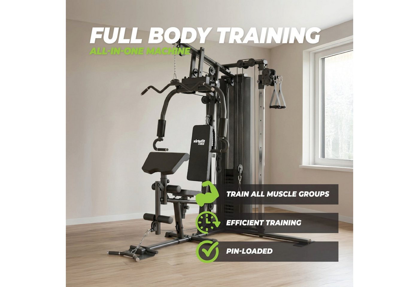 VirtuFit Kraftstation VirtuFit KH200 Homegym Kraftstation mit 80 kg Gewichtsstapel Bild 5