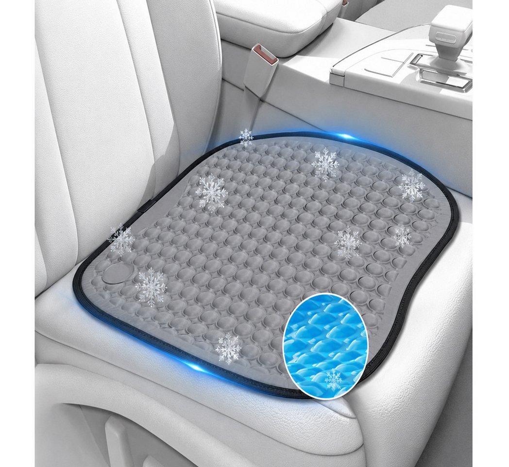 Diwzbyn Autositzauflage Autositzkissen Kühlend, Gel Sitzkissen 46×47×3 cm, Kühlender Sitzkomfort für Auto, Büro & Zuhause Bild 2