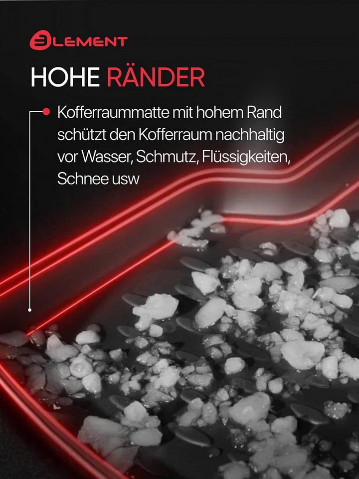 LEMENT Kofferraummatte passend für VOLKSWAGEN Up 2011->, Oberer Ladeboden, für VOLKSWAGEN Up PkW, Passgenaue