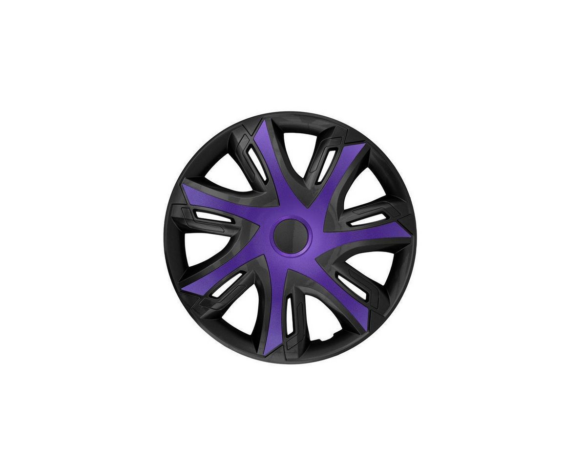 NRM Radkappe N-Power BICOLOR 14 Zoll in Violett/Schwarz, 14 in Zoll, (4-St) Radzierblenden für Stahlfelgen Zweifarbige Radkappen Satz 4er Set 14