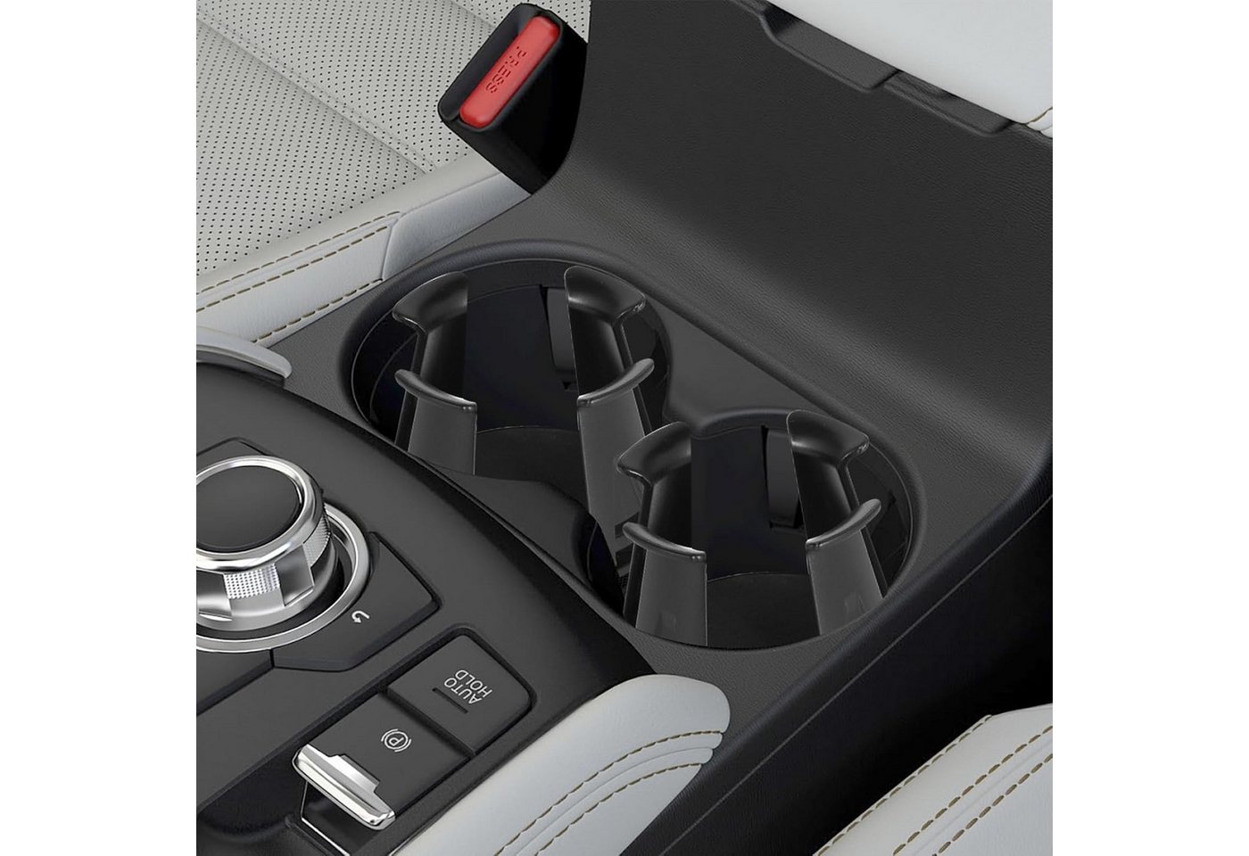 FELIXLEO Motorhalterung Getränkehalter Auto 2er Set Becherhalter Verstellbar Universal Schwarz (1-St) Bild 5