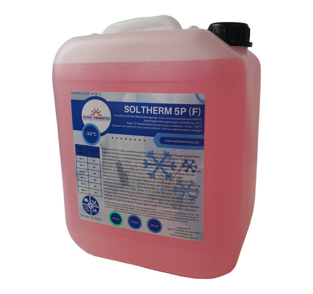 Alpha Thermotec Solarflüssigkeit Gemisch, bis -32 °C, 10 l Bild 4