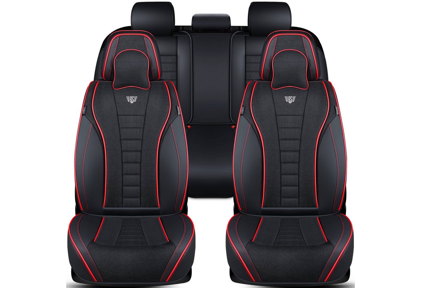 BREMER SITZBEZÜGE Autositzbezug für Mercedes C-Klasse Bj 2014-21 (FNL1), Set, 2-tlg., Komplettset Vorne und Hinten, in Schwarz Bild 4