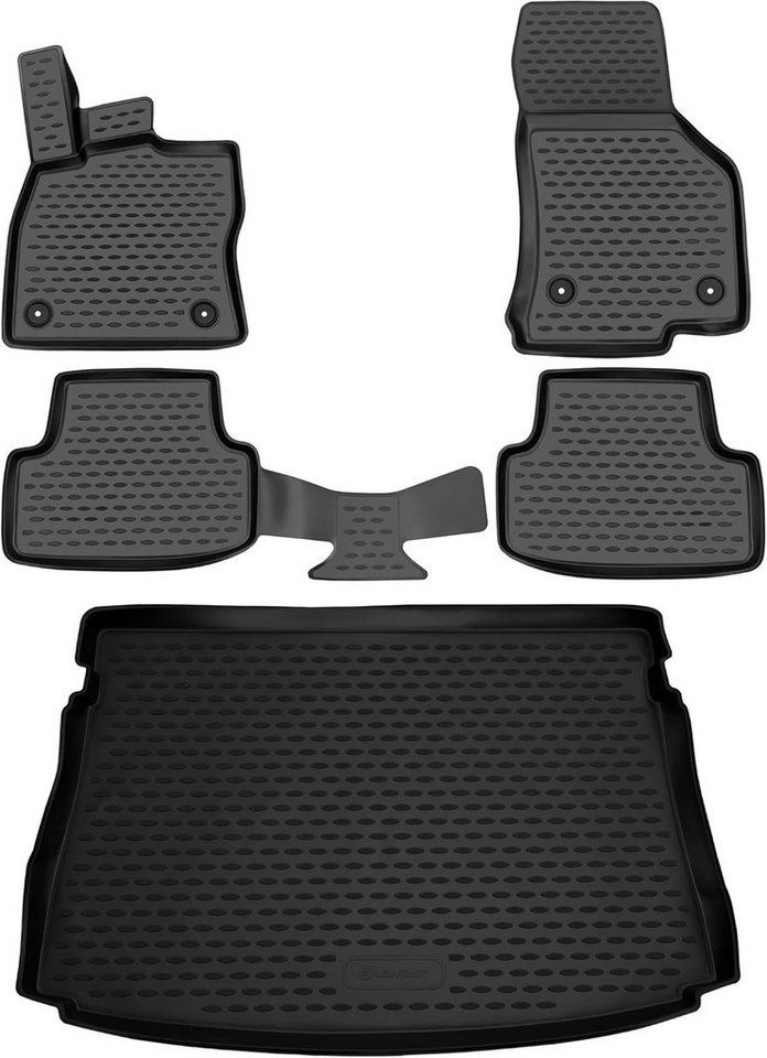 LEMENT Auto-Fußmatten Element 3D Fußmatten Set passend für FORD Kuga (II, IIr) 2013 - 2019, für FORD Kuga (II, IIr) PkW, 100% passgenaue Auto Fußmatten, Gummimatten Auto Bild 5