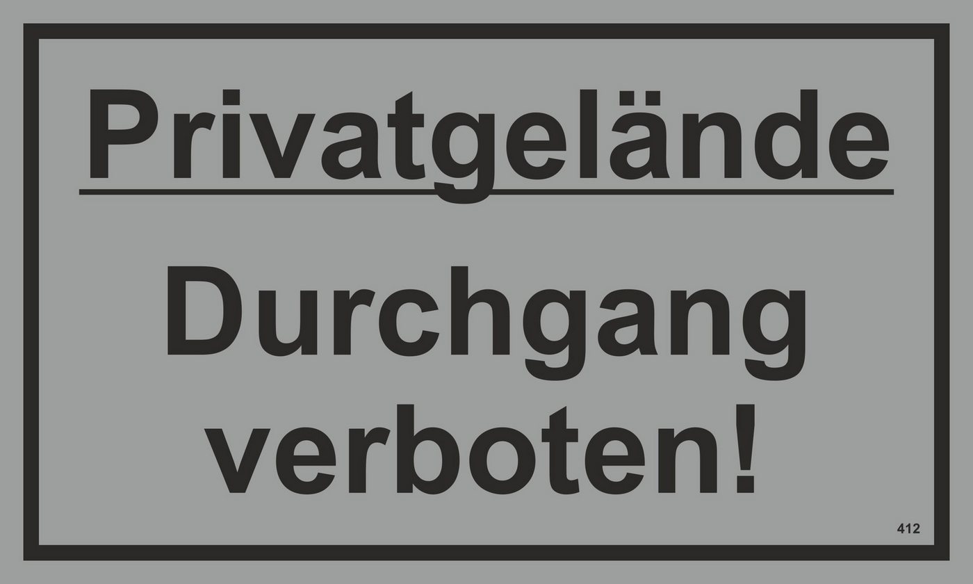 Hermann Schütz Hinweisschild Privatgelände Hinweisschild Kunststoff 150 x 250 mm, (1 St., 1 Schild)