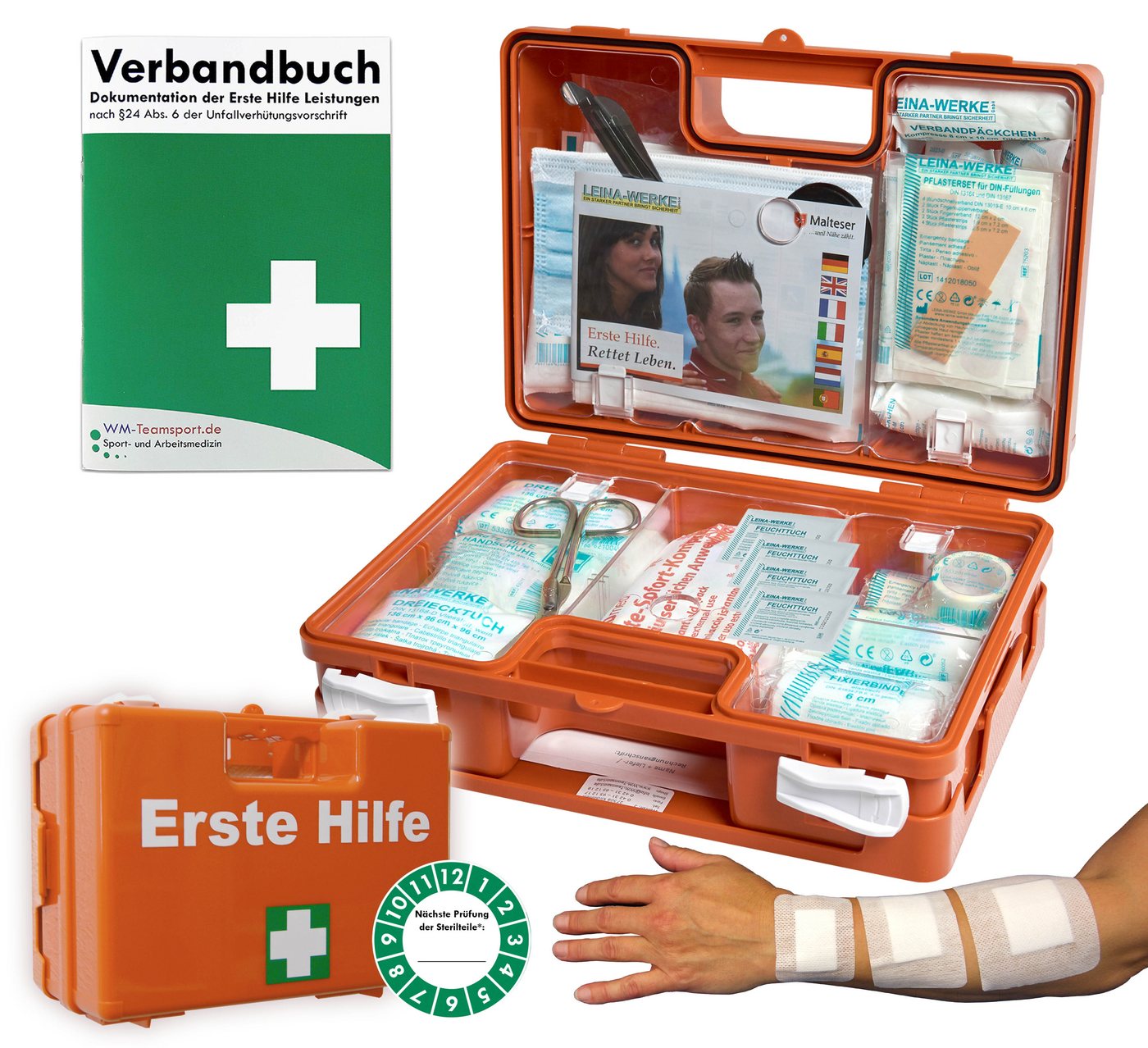 WM-Teamsport Erste-Hilfe-Koffer Verbandskasten Erste-Hilfe "EVO K" DIN 13157 + sterile Wundpflaster Bild 5
