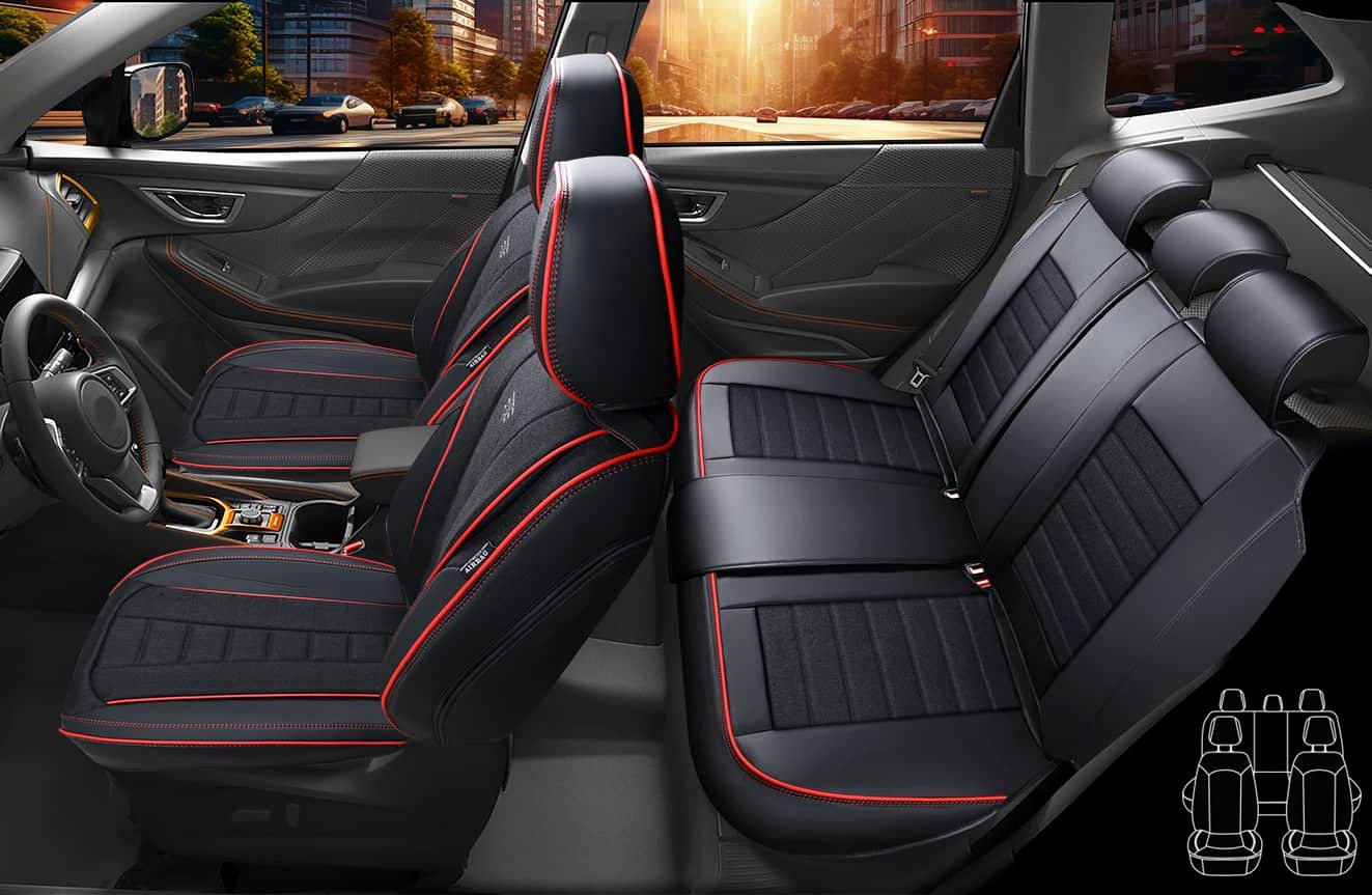 BREMER SITZBEZÜGE Autositzbezug für VW Tiguan Bj ab 2024 (FNL1), Set, 2-tlg., Komplettset Vorne und Hinten, in Schwarz Bild 2
