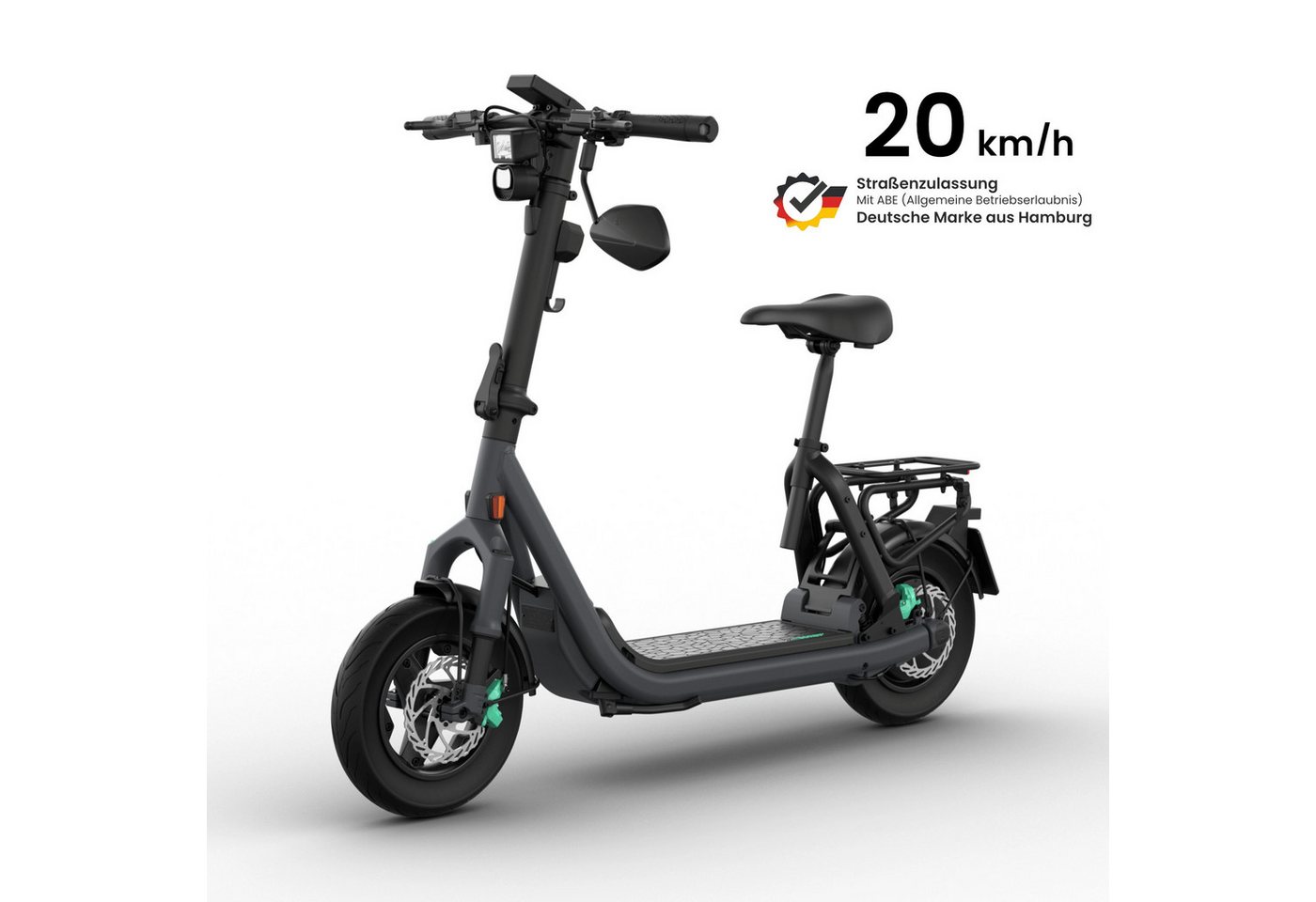 Egret E-Mofaroller GTc, FEDERUNG, APPLE FIND MY, ≤100 km, 1890 W, 20 km/h, Wechselakku-System, Vollfederung, Scheibenbremsen, App, NFC, USB-C Bild 2