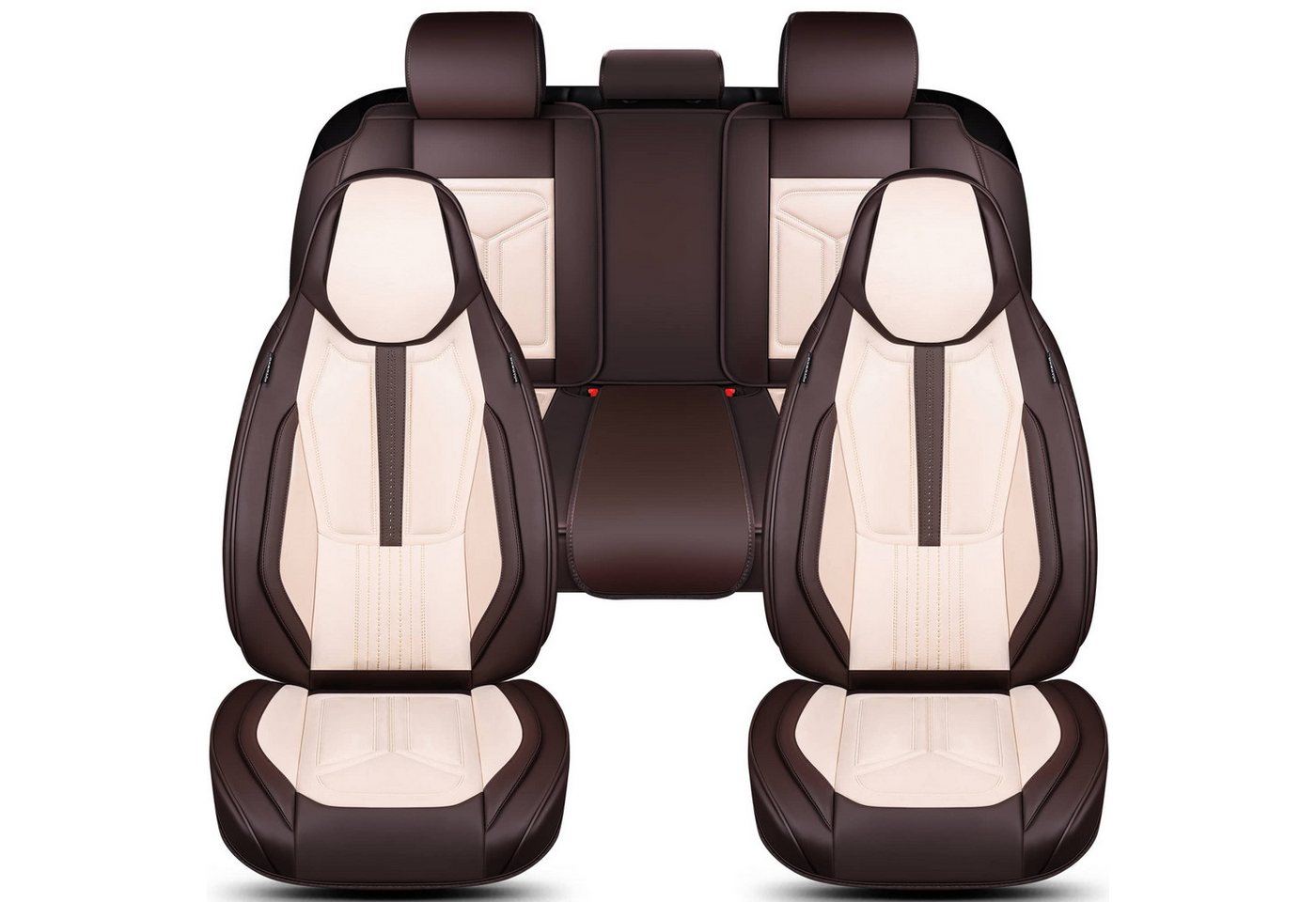 BREMER SITZBEZÜGE Autositzbezug für Ford C-Max Bj 2010-19 (FS5), Set, 2-tlg., Komplettset Vorne und Hinten, in Braun/Beige Bild 3