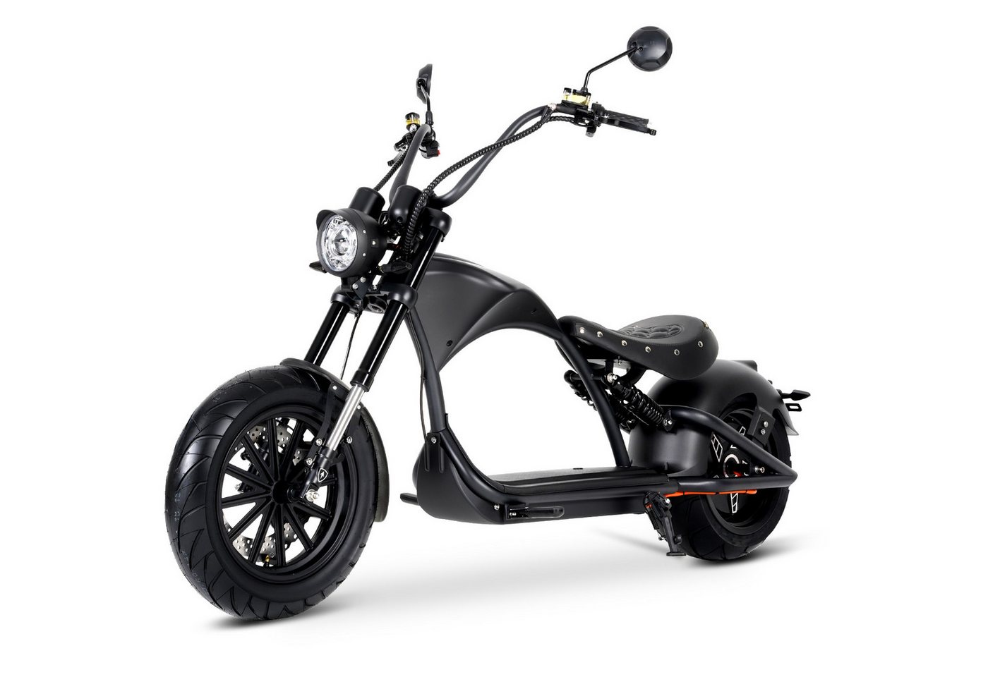 Vankel E-Motorroller M1P E-Chopper 2000W, 1800Wh, 80km Reichweite, Retro-Elektro-Scooter, 2000 W, 45 km/h, Straßenzugelassener E-Chopper für Stadt & Freizeit, & 200kg Zuladung Bild 5