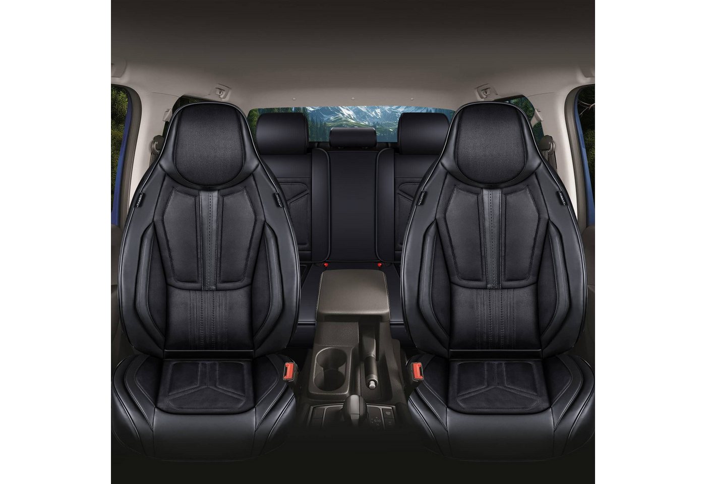 BREMER SITZBEZÜGE Autositzbezug für Toyota C-HR Bj ab 2017 (FS3), Set, 2-tlg., Komplettset Vorne und Hinten, in Schwarz