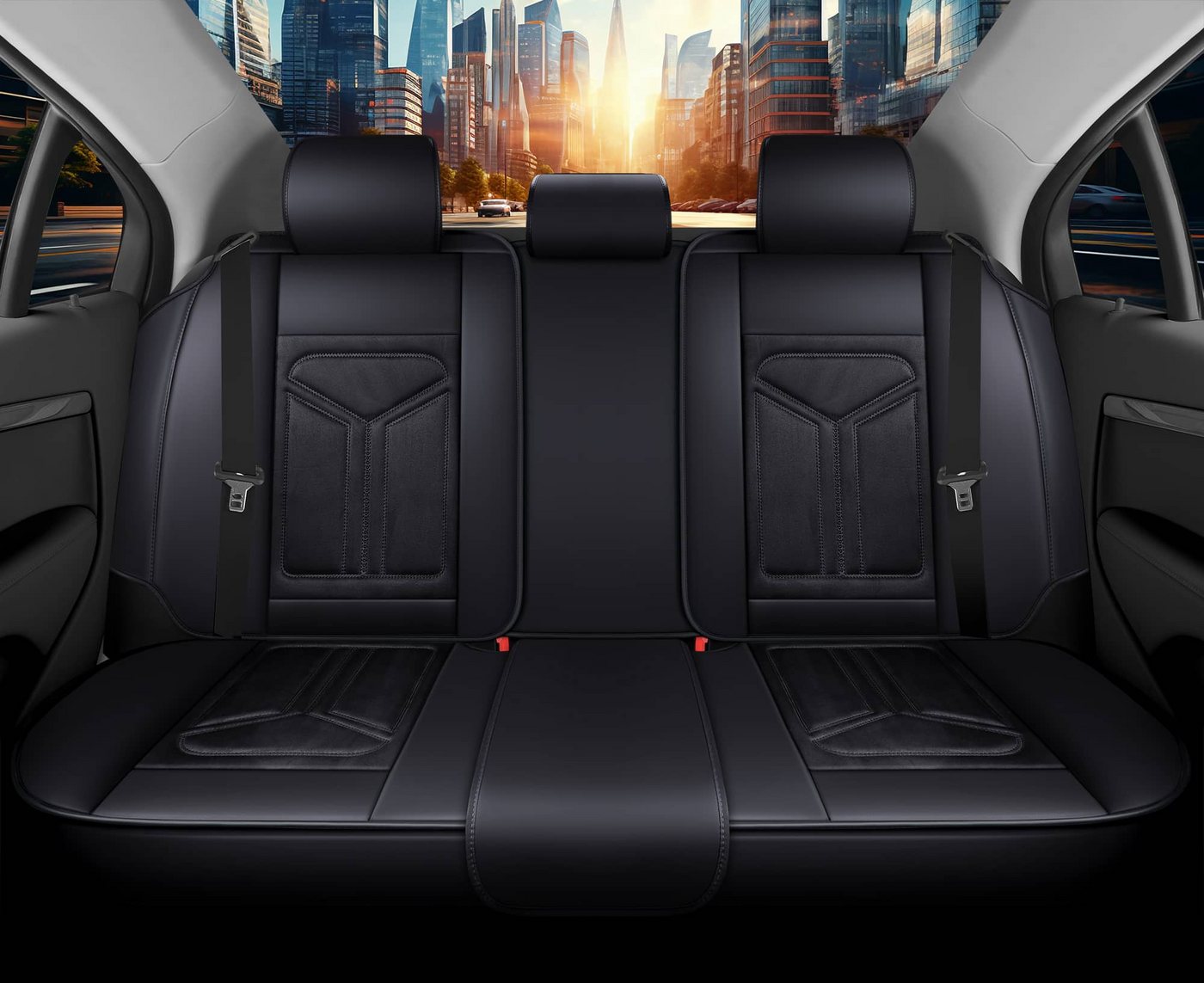 BREMER SITZBEZÜGE Autositzbezug für VW Tiguan Bj ab 2024 (FS3), Set, 2-tlg., Komplettset Vorne und Hinten, in Schwarz Bild 2