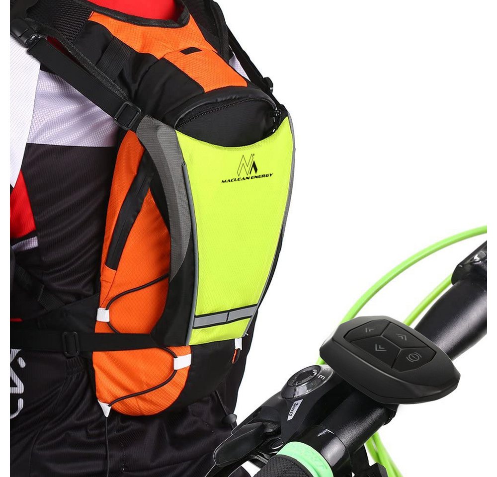 Maclean Warnweste Rucksack mit LED-Signalleuchte MCE420 + Stirnband MC-825 mit Fernbedienung, wasserdicht: Fernbedienung IPx5 Bild 4