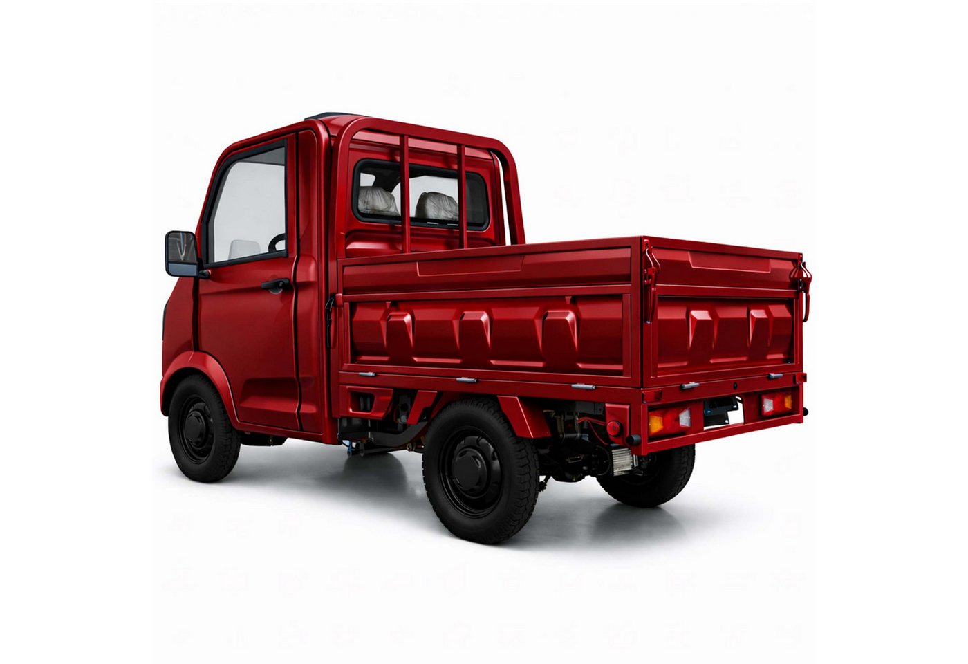 Urban Hopper E-Motorroller Elektro Kabinenroller Lastenrad Mini-LKW Urban Hopper Pickup Twin, 3000 W, 40 km/h, Twin Für 2 Personen, mit Pritsche, Reichweite 70km Blei-Gel-Akku COC Bild 2