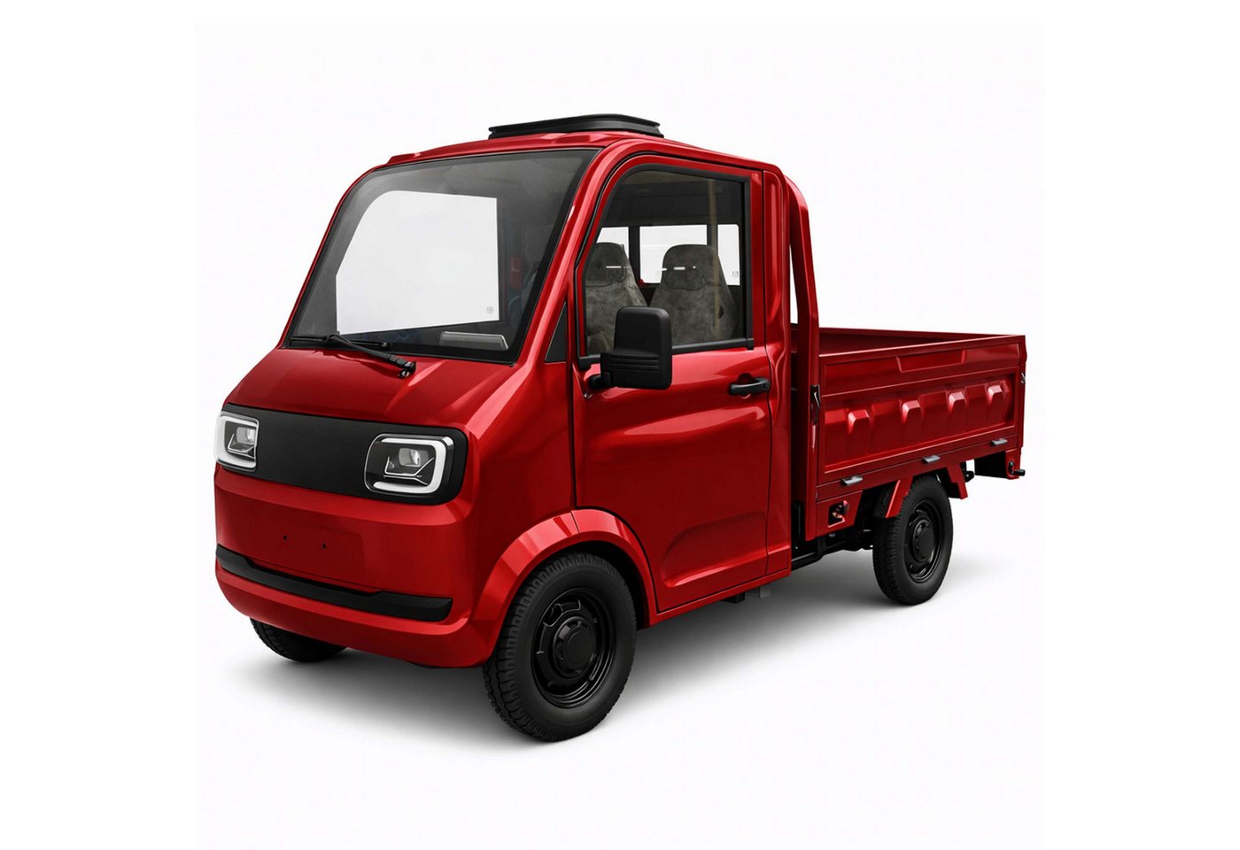 Urban Hopper E-Motorroller Elektro Kabinenroller Lastenrad Mini-LKW Urban Hopper Pickup Twin, 3000 W, 40 km/h, Twin Für 2 Personen, mit Pritsche, Reichweite 70km Blei-Gel-Akku COC Bild 4