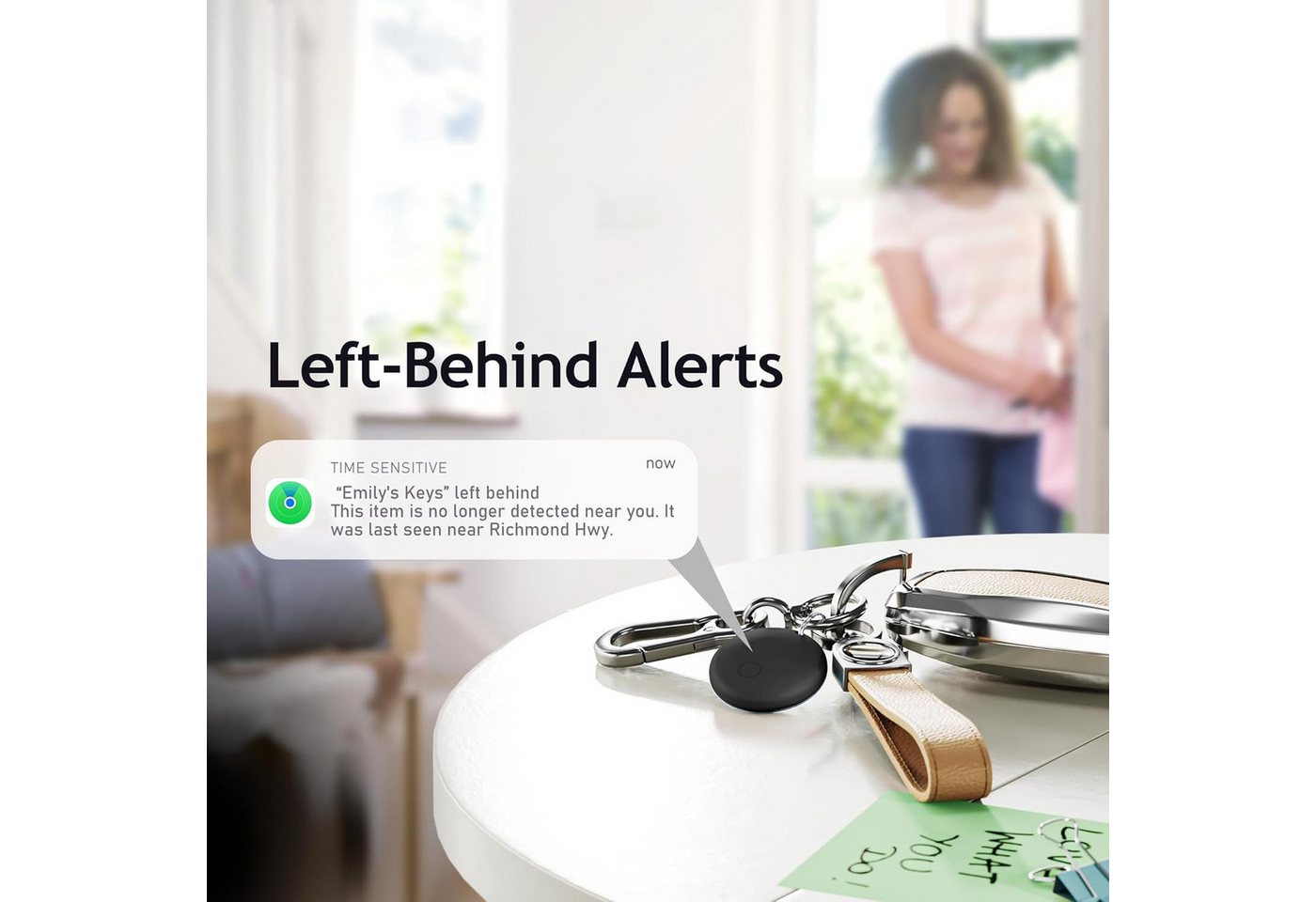 Luckice Tracker 4er-Pack für iOS, kompatibel mit der App „Wo ist?“ Bluetooth-Tracker (Smart Tag, Air Tag-Alternative) Bild 5