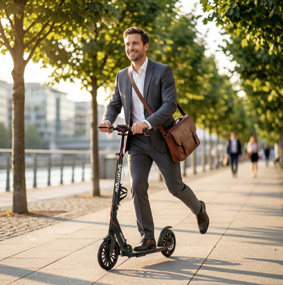 ibettertec Cityroller Cityroller, Cityroller, Stabiler Aluminium-Roller​, Höhenverstellbar​, 150 W, (1 tlg), Stabiler Aluminium-Roller, Big Wheel 230mm, höhenverstellbar, faltbar