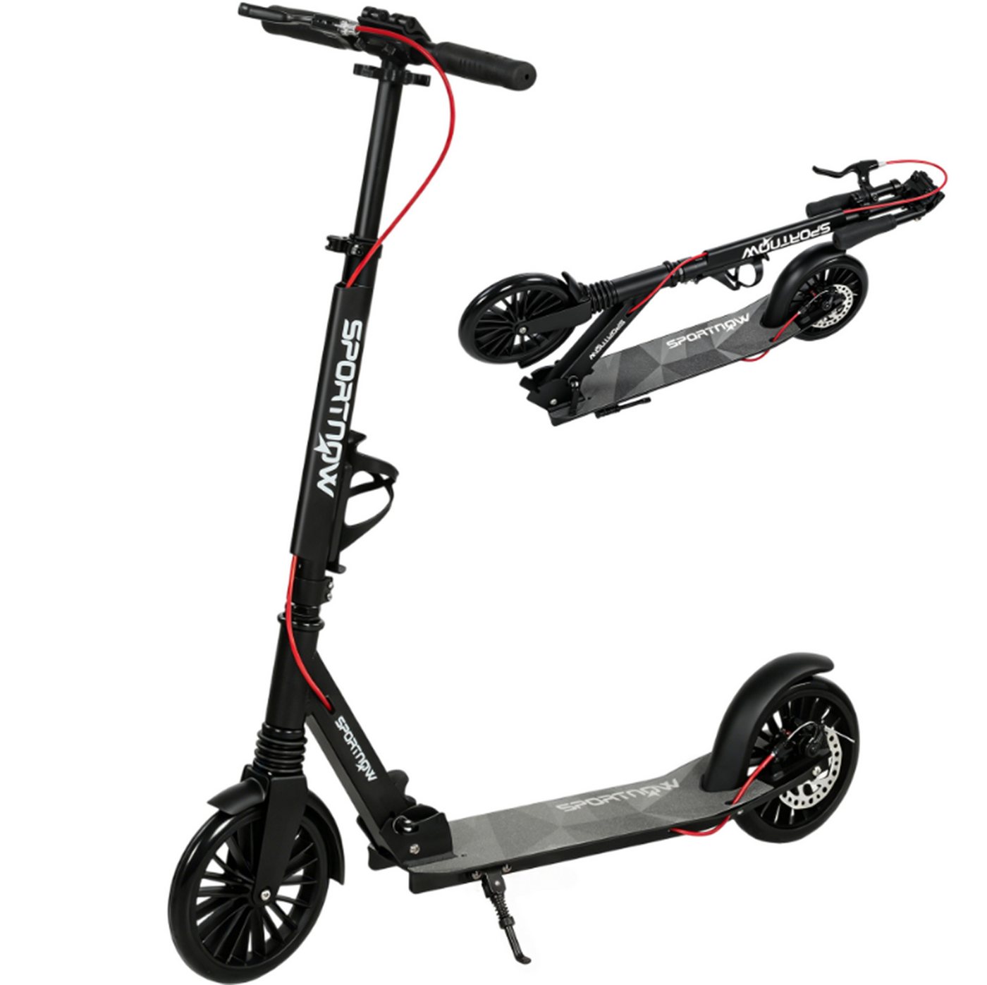 ibettertec Cityroller Cityroller, Cityroller, Stabiler Aluminium-Roller​, Höhenverstellbar​, 150 W, (1 tlg), Stabiler Aluminium-Roller, Big Wheel 230mm, höhenverstellbar, faltbar Bild 4