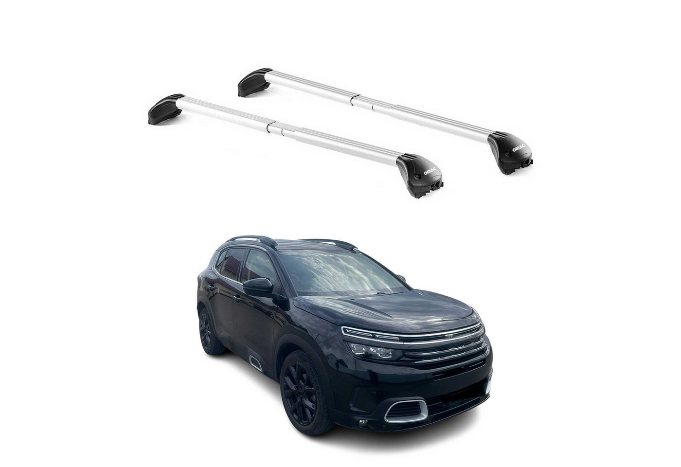 OMAC Dachträger Grundträger für Citroen C5 Aircross 2019-2025 5 türig Alu Grau 2x ABE (2-St), Wasserbeständig,Abnehmbar,Multifunktional,Leichtgewichtig Bild 4