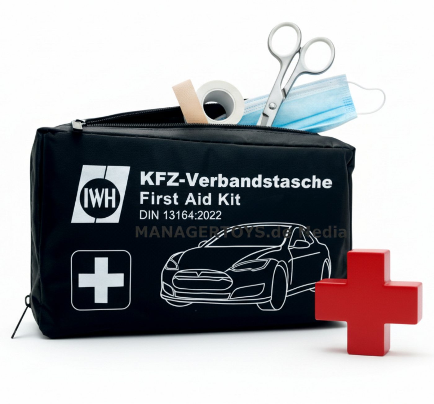 IWH KFZ-Verbandtasche Erste Hilfe Verbandszeug aktuelle DIN Norm lange steril Bild 5