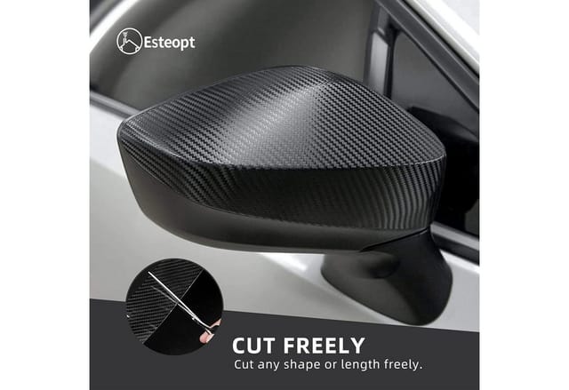 LuxusKollektion Lackschutzfolie Carbon Folie Kohlefaser Aufkleber 5cm*10m Schwarz Selbstklebend Auto