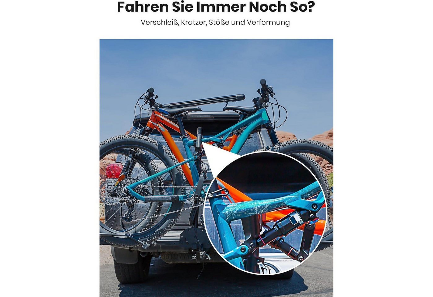 LuxusKollektion Lackschutzfolie Fahrrad Rahmenschutz 4er Set Transportschutz Carbon Rahmen Schutz Bild 2
