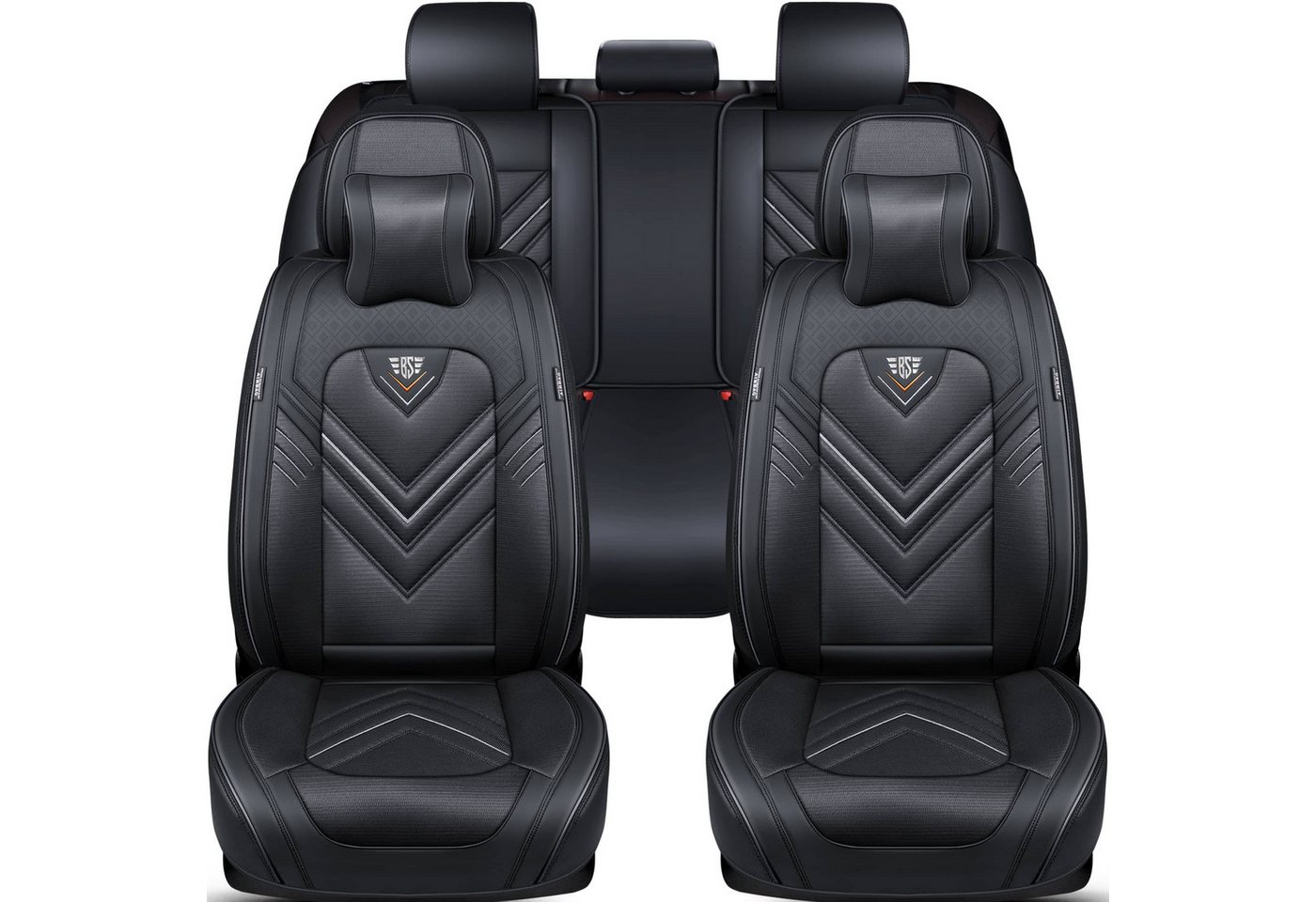 BREMER SITZBEZÜGE Autositzbezug für Skoda Kodiaq Bj ab 2016 (FSL3), Set, 2-tlg., Komplettset Vorne und Hinten, in Schwarz Bild 2
