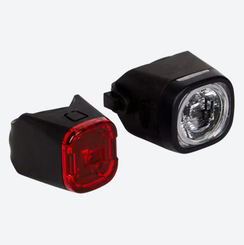 Walfort Fahrradbeleuchtung Aufladbare Fahrradlampe Mobile Fahrradbeleuchtung 2 tlg.