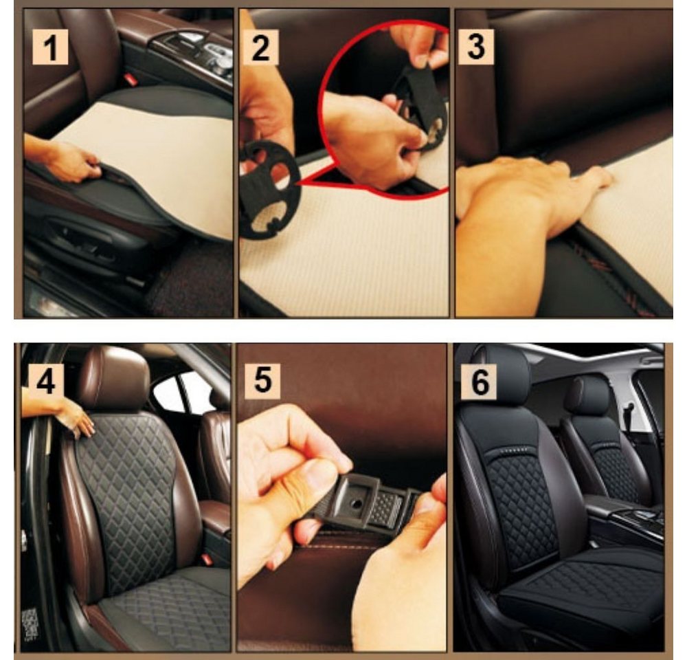 Montegoni Autositzbezug VW T5, T6, T6.1 Sitzbezüge 1+2 Kunstleder 3-Sitzer Armlehne schwarz, Mehrteiliges Set Sitzbezüge, Komplettset Sitzbezüge VW Transporter, Passgenau, Wasserabweisend, Gepolstert, Langlebig, Pflegeleicht Bild 3