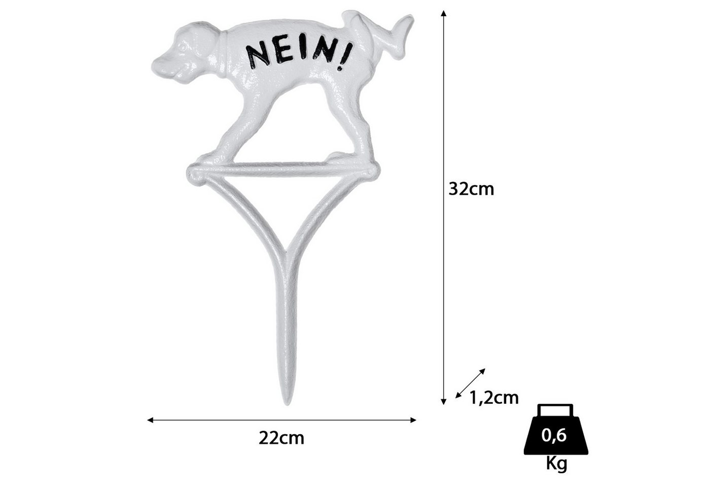 Moritz Hinweisschild Verbotsschild No Dog Hunde verboten NO03W, Steckschild Verboten Schild Warnschild Hinweis Bild 3