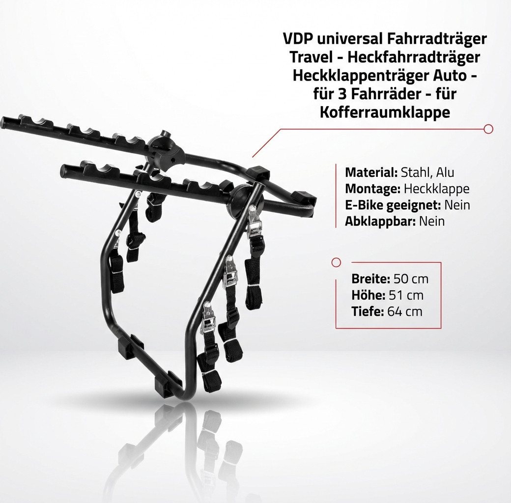 VDP Heckfahrradträger, Heckträger Travel Fahrradträger kompatibel mit Opel Karl Rocks ab 17 Bild 3