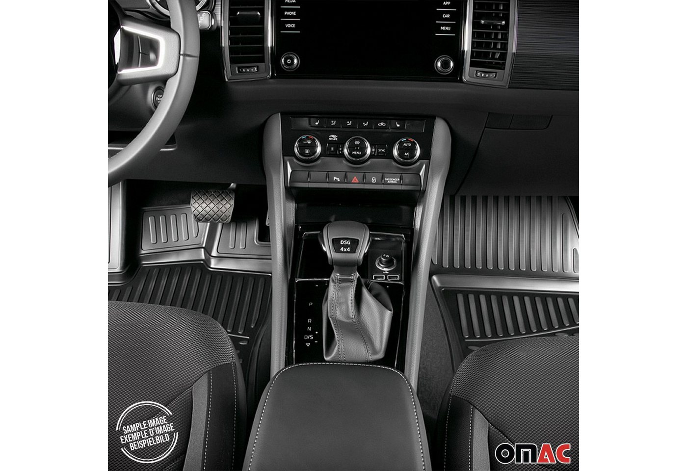 OMAC Auto-Fußmatten für Mazda 3 2009-2013 Schwarz 4 tlg TPE Automatten (4 St), für Mazda 3 2009-2013 Mazda 3 2009-2013, Antirutsch,Wasserfest,Einfache Installation Bild 3