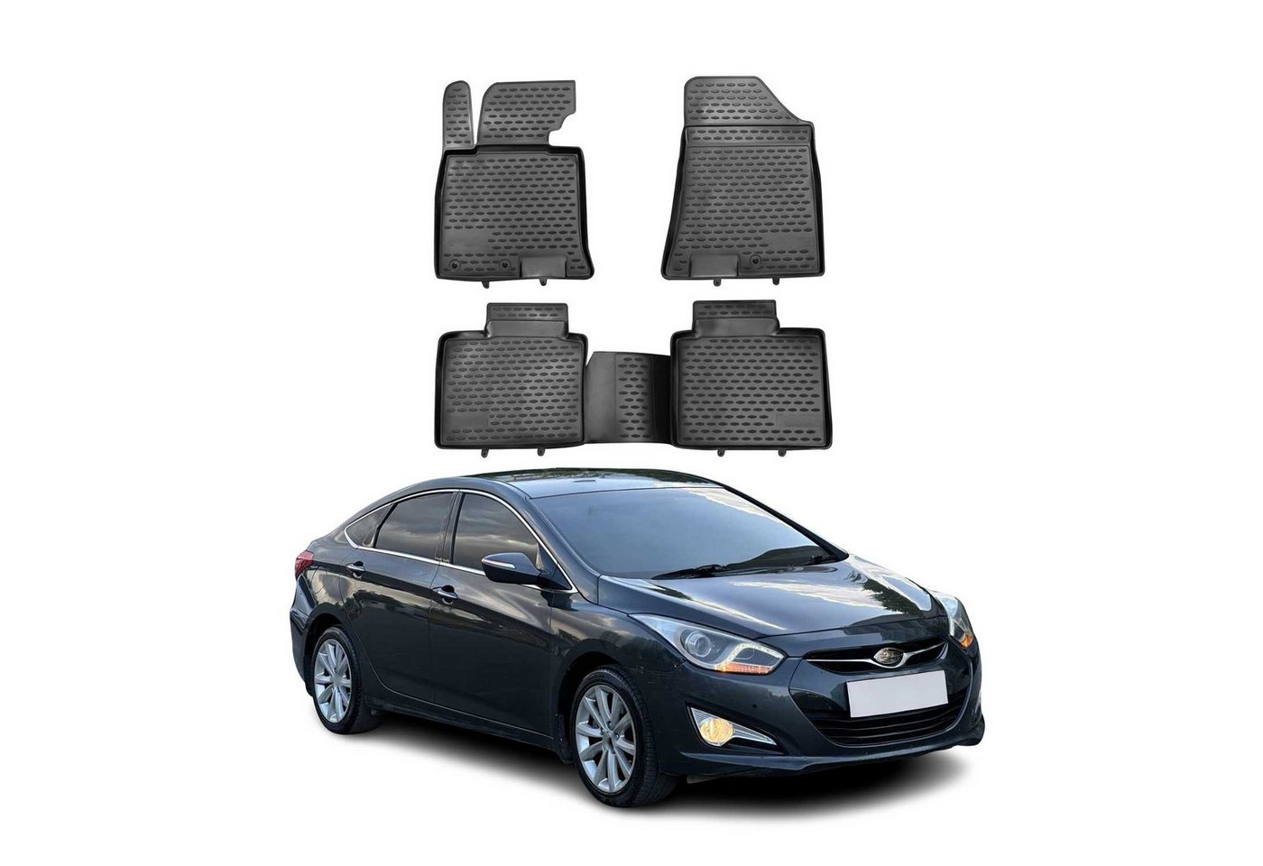 OMAC Auto-Fußmatten für Hyundai i40 CW 2011-2021 Schwarz 4 tlg TPE (4 St), für Hyundai i40 CW 2011-2021 Hyundai i40 CW 2011-2021, Antirutsch,Wasserfest,Einfache Installation