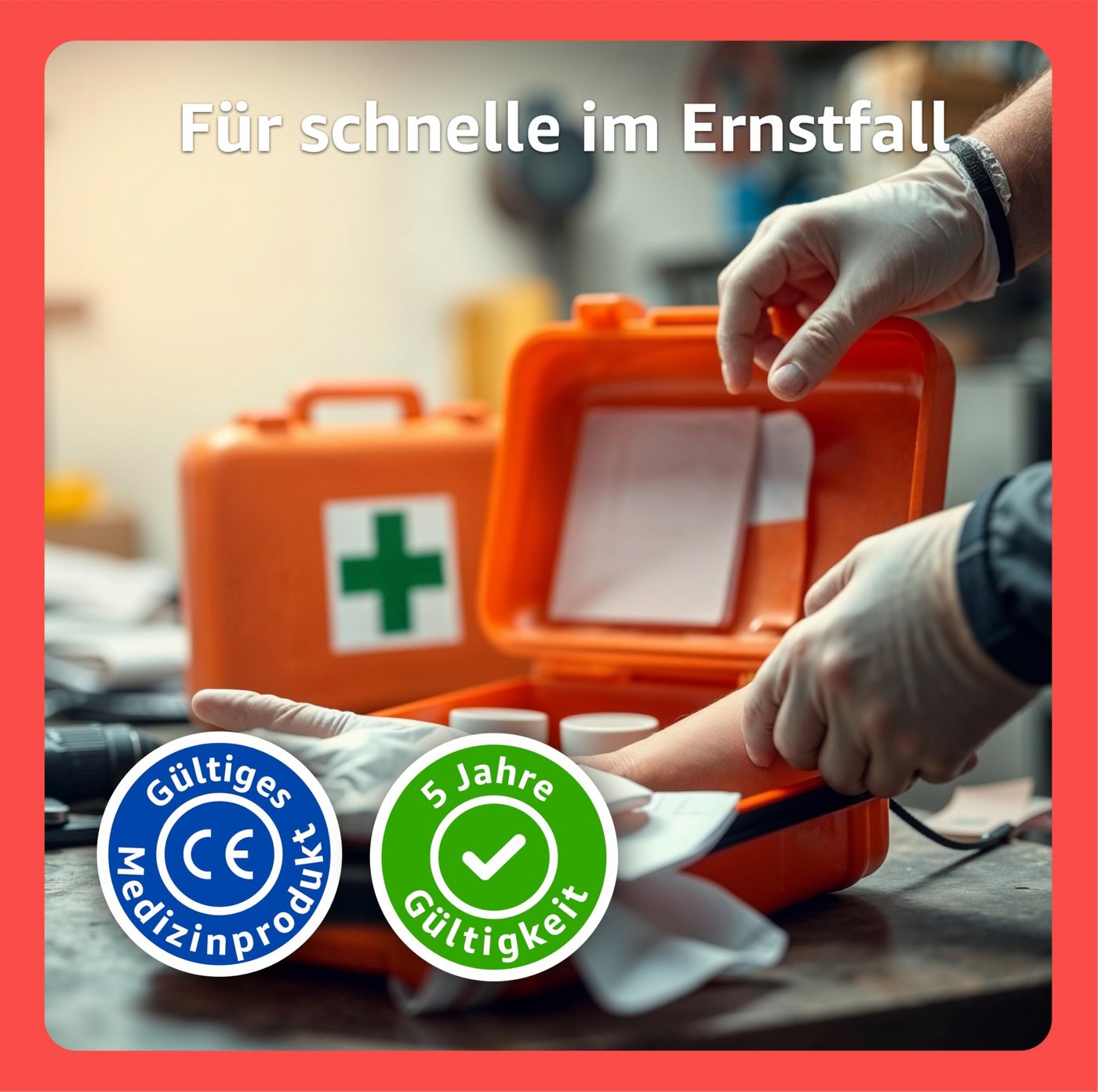 toolmate® Erste-Hilfe-Koffer Erste Hilfe Kasten - DIN 13157 Koffer für Unternehmen & Betriebe, (Set), DIN 13157:2021