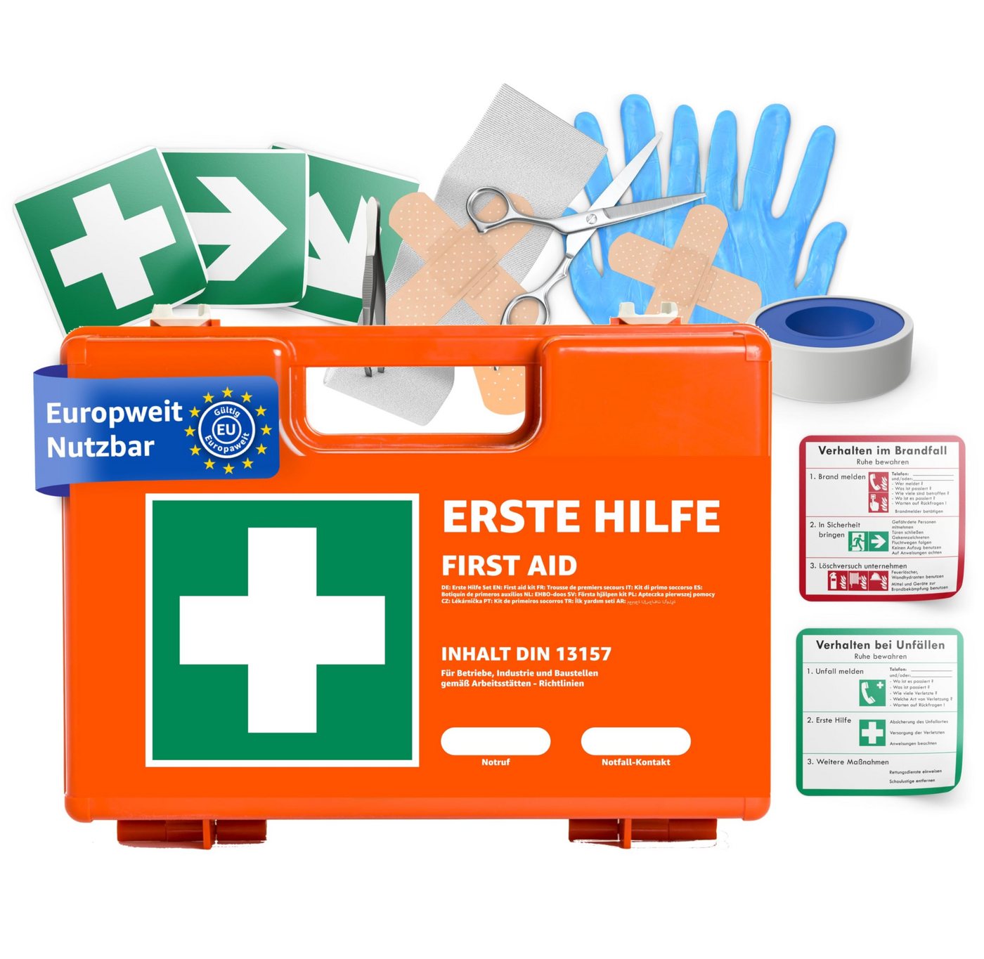 toolmate® Erste-Hilfe-Koffer Erste Hilfe Kasten - DIN 13157 Koffer für Unternehmen & Betriebe, (Set), DIN 13157:2021 Bild 2