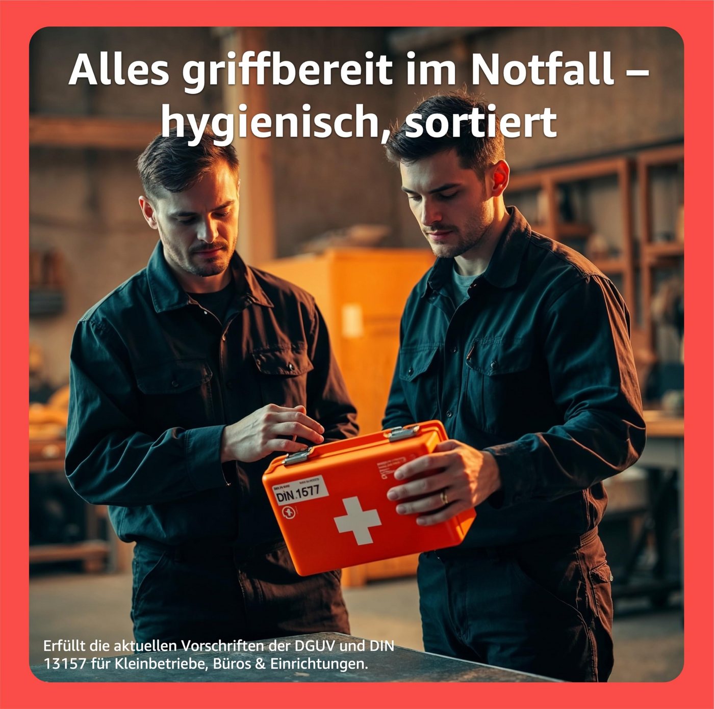 toolmate® Erste-Hilfe-Koffer Erste Hilfe Kasten - DIN 13157 Koffer für Unternehmen & Betriebe, (Set), DIN 13157:2021 Bild 3
