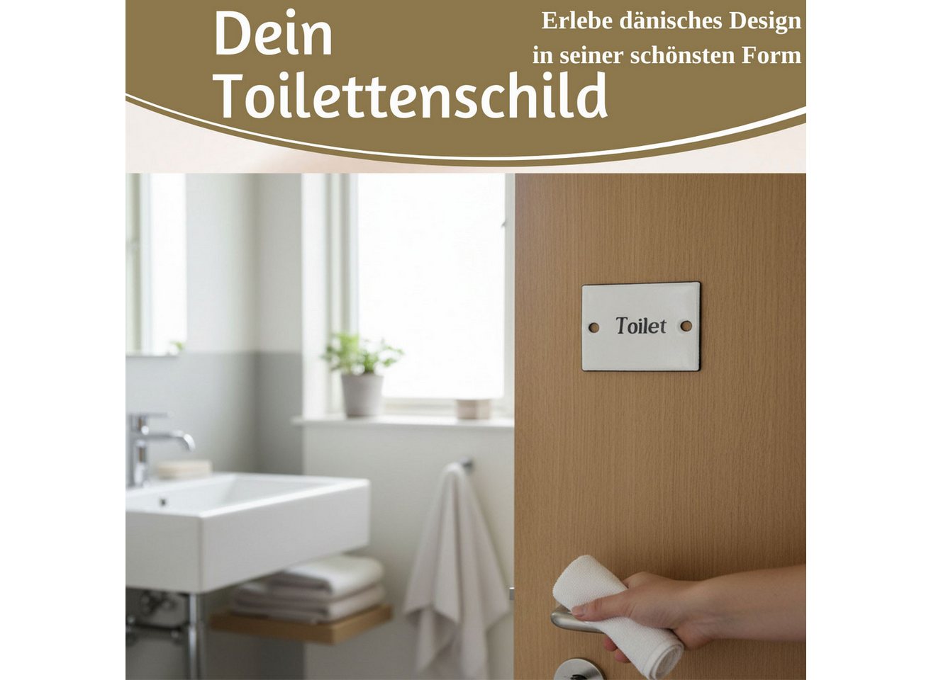 LS-LebenStil Hinweisschild Vintage Emaille Türschild Toilet 6x5cm Toilettenschild Deko Nostalgie, (Oval Weiß Schwarz Hinweisschild für Tür Türrahmen Bad Badezimmer, Gäste WC Dekoschild Nostalgieschild Deko Schild Blechschild) Bild 3