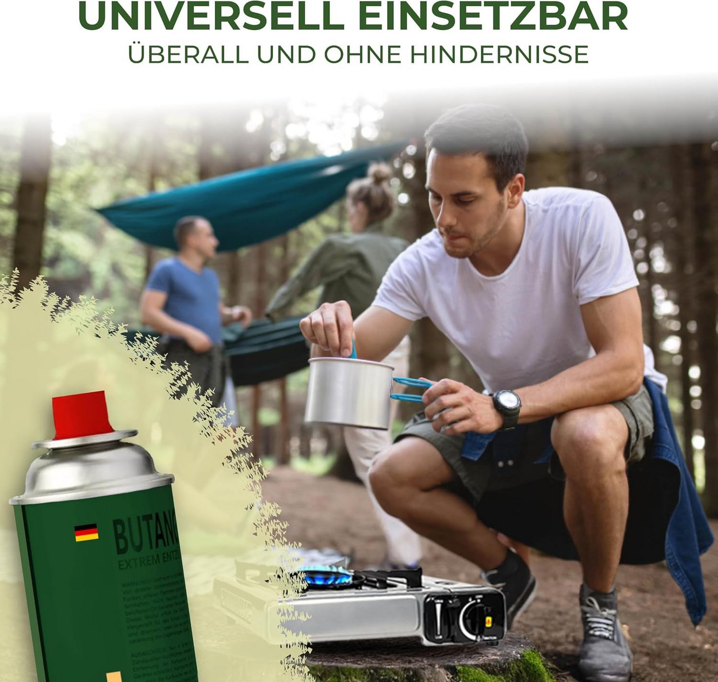 STAHLMANN COMMERCE GmbH Gaskartusche Gaskartuschen 28x 227 g [Made in EU] Butangas MSF-1a Ventil EN417, Zubehör für Gaskocher,Unkrautbrenner,Gasbrenner,Campingkocher, 28 St., 28 x 227 g · Made in EU · MSF-1a Ventil · EN417 Bild 4